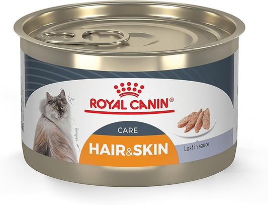 Royal Canin Feline Care Nutrition Hair & Skin Care Adult Loaf in Sauce Cat Food, 5.1 oz (Pack of 24)