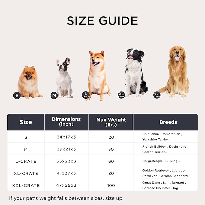 Bedsure Washable XL Dog Bed for Crate for Extra Large Dogs, Comfort Fluffy Plush Pet Pillow Bed Kennel Pad with Non-Slip Bottom, Machine Washable Pet Sleeping Mat, 41"x27", Gray