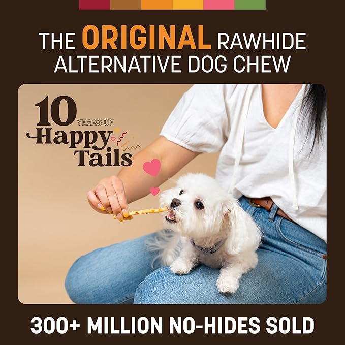 Earth Animal No-Hide Stix Chicken Recipe Natural Rawhide Alternative Dog & Cat Chews - 80 Count Extra Value Pack