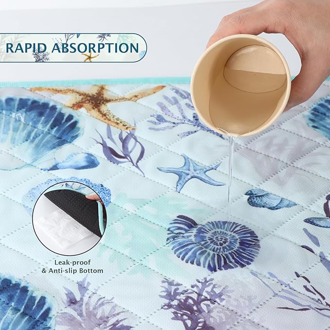 IEUUMLER Washable Pee Pads for Dogs, 1 Pack Reusable Waterproof Puppy Pads, Non-Slip Super Absorbent Dog Training Pad for Playpen Crate Bed EU012