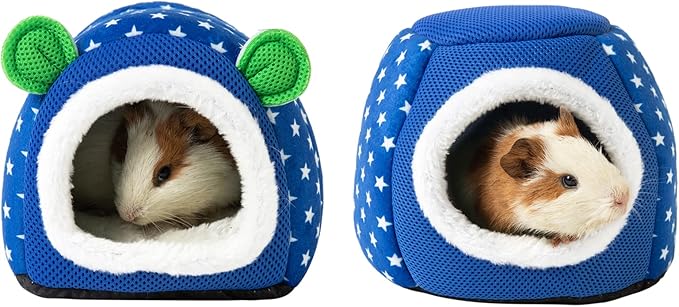 Avaner Guinea Pig Bed 2 Pack, Hamster Bed House, Guinea Pig Huts