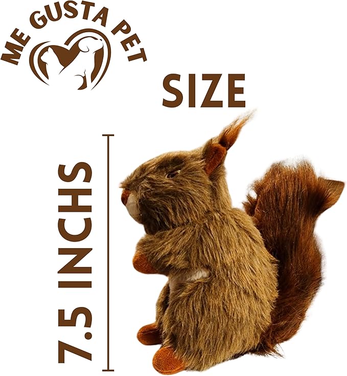 Dog Squeak Toys Squirrel, Interactive Dog Toy for Small, Medium and Large Breeds, Dog Toys Stuffed with Squeaky, Stuffed Dog Toy with Squeaky Stuffed & Animals Chew Toy for all Dogs Pet.