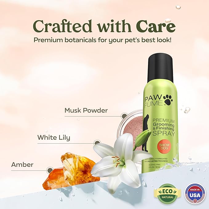 PAWFUME Dog Perfume Spray Long Lasting Scent for Grooming, Show Dog, 1-Pack – Keep Your Pup Fresh All Day – Hypoallergenic, Alcohol-Free, Detangling & Moisturizing – Salon-Quality Dog Cologne Spray