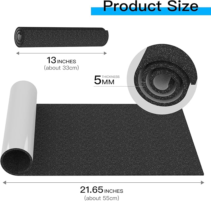 22×13 in Aquarium Leveling Mat for Fish Tank Under Tank Foam, 6mm Thick with Adhesive Backing Aquarium Mat Easy to Cut to Protect The Bottom of The Water Stable and Shockproof