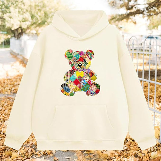 Oversized Hoodies for Women 2025 Trendy Cute Dog Cat Print Sweatshirts Hooded Pullover Tops with Kangaroo Pocket