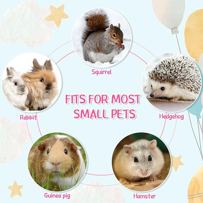 Jetec 2 Pieces Guinea Pig Hamster Warm Mats Bed Hamster Sleep Pad Squirrel Hedgehog Soft Cushion Rabbit Chinchilla Bed Mat House Nest(Cute Color, Bear Pattern)