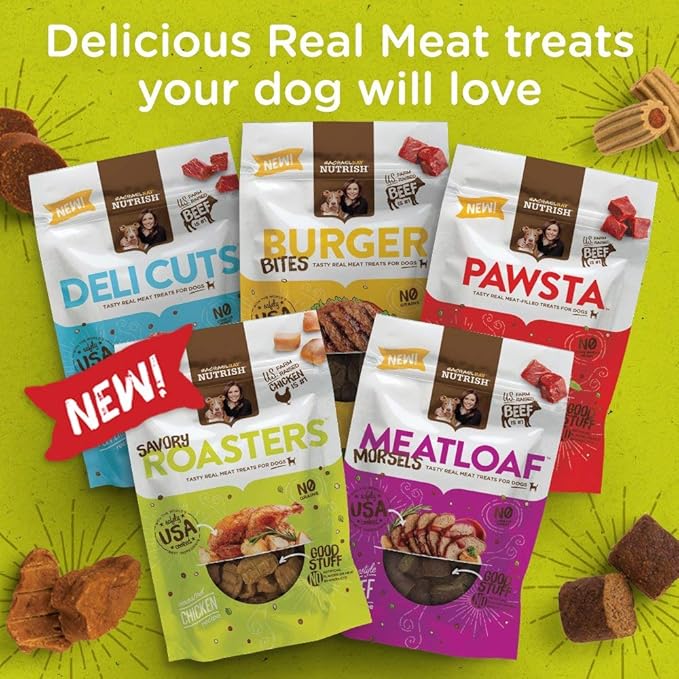 Rachael Ray Nutrish Burger Bites Dog Treats, Beef Recipe With Bison, 12 oz. Pouch