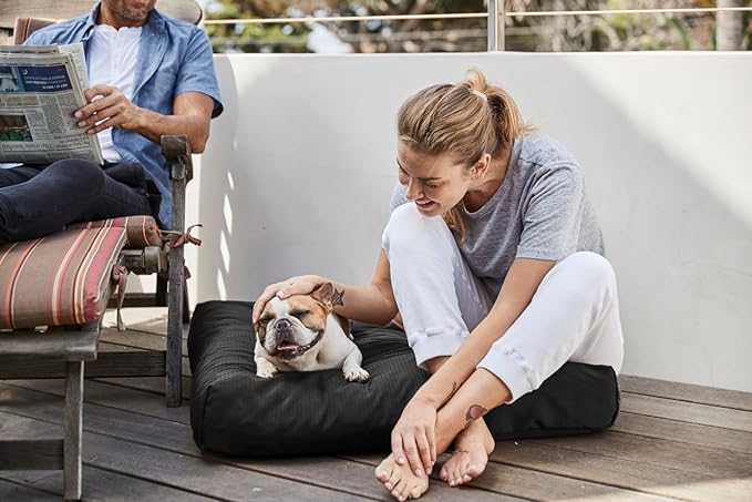K9 Ballistics Tough Rectangle Pillow XL Dog Bed - Removable Cover, Washable, Durable & Water Resistant Dog Bed Made for X-Large Dogs 54"x38", Sandstone