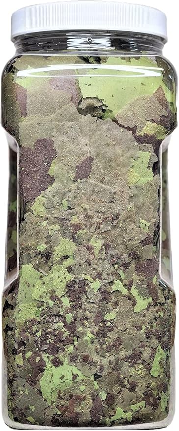 Aquatic Foods Inc. 45% Blackworm & Vegetable-Spirulina Flake Mix for Cichlids, Discus, for All Community Tropical Fish. Aquatic Foods Flakes …6oz Med Jar