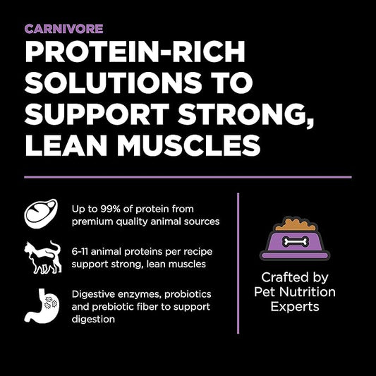 Go! Solutions Carnivore, Grain-Free, Protein Rich Dry Cat Food, Chicken, Turkey and Duck Recipe, 16 lb Bag