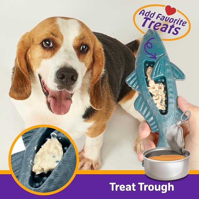 Tough Dog Toys for Aggressive Chewers, 1 Pack Indestructible Chew Toys, Bacon Flavored Nylon Dog Toys for Large Medium Small Breed, Colored Perch