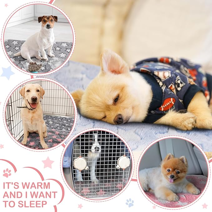 Tudomro 8 Pcs Guinea Pig Bedding Cage Liners Bulk Blankets Small Animal Flannel Throw Bedding Waterproof Absorbent Reusable Pet Pee Sleep Mat Pad Cover for Hamster Ferret(Big Star,12 x 12 Inch)