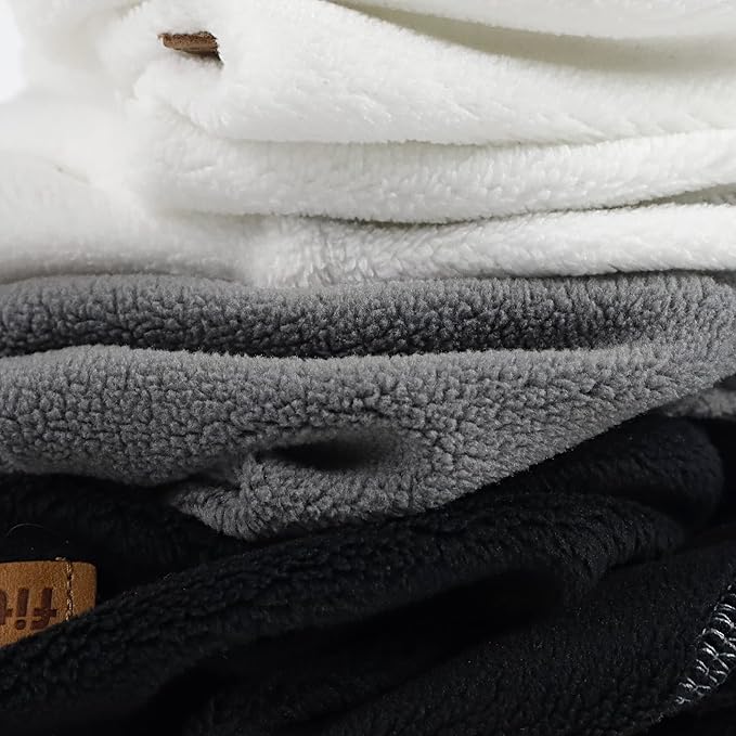 Fitwarm 3 Pack Classic Fleece Sweater, Turtleneck Sweatshirt, Winter Clothes for Small Dogs & Cats, Pet Pullover Jumper, Cat Apparel, Black, Grey, White, XL