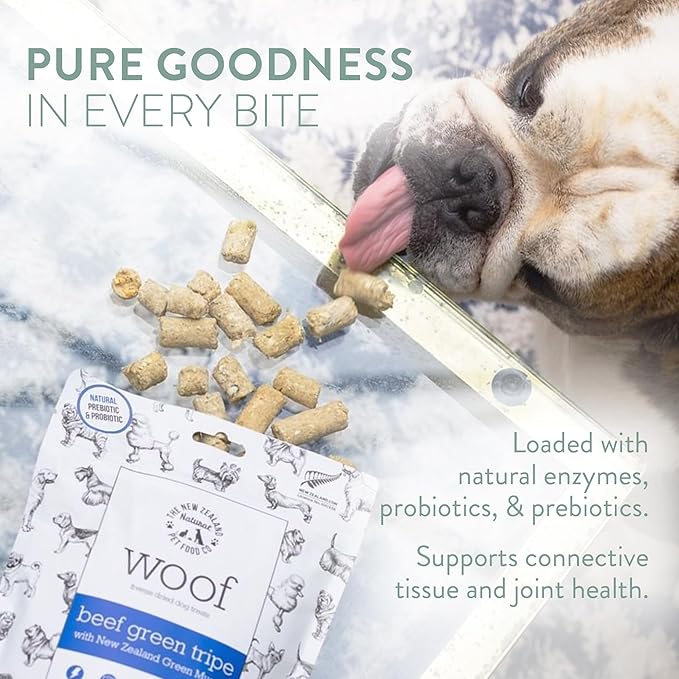 Woof Beef Green Tripe Freeze Dried Treat 1.4oz