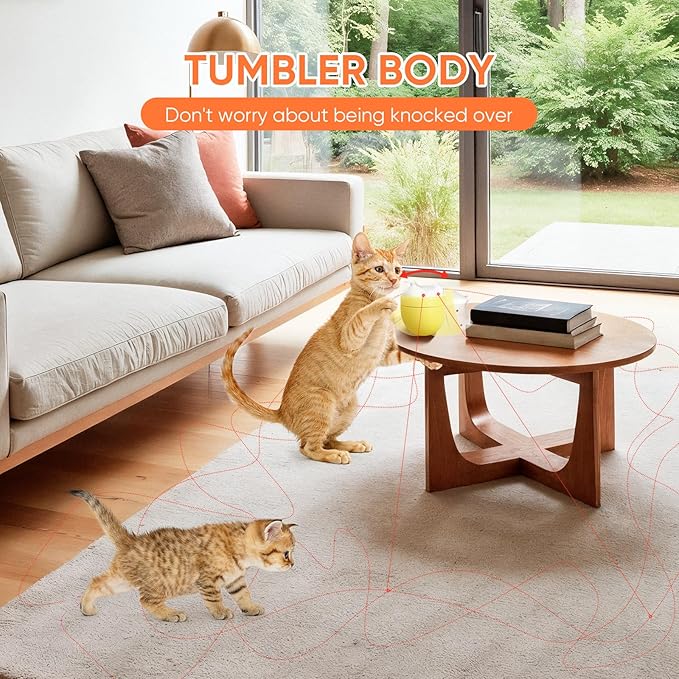 Cat Laser Toy Automatic Dual Laser Points Interactive Cat Enrichment Toys for Indoor Cats 3 Modes Lazer for Cats Birthday Gift