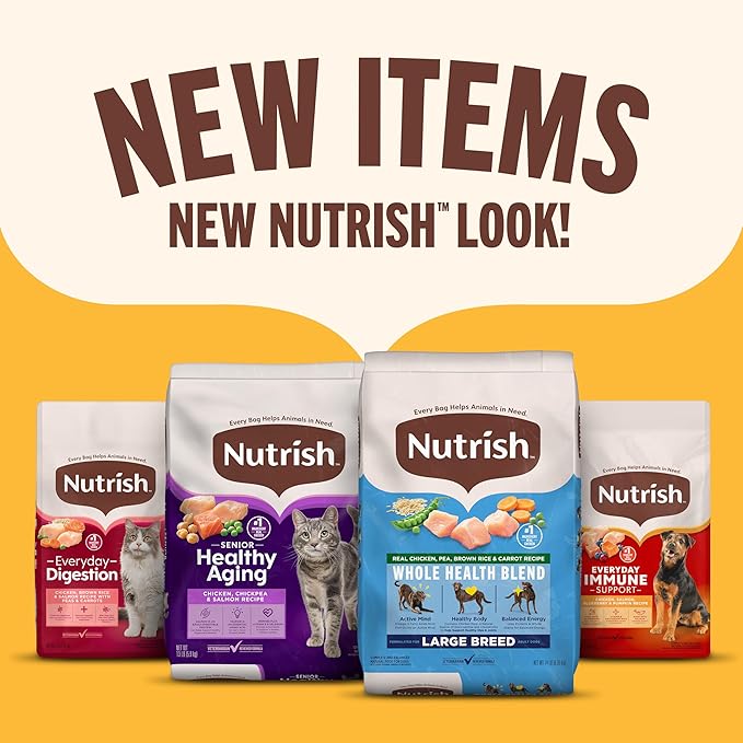 Nutrish Dry Dog Food, Real Beef, Pea & Brown Rice Recipe Whole Health Blend for Adult Dogs, 6 lb. Bag (Rachael Ray)