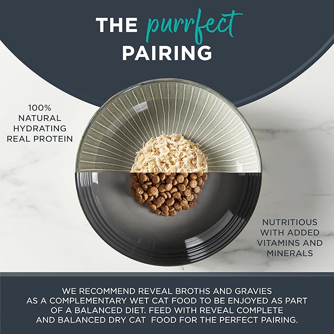 Reveal Natural Wet Canned Cat Food, Limited and Natural Ingredients, Grain Free, High Protein with No Artificial Additives, Chicken Breast in Broth (24 x 2.47 oz Cans)