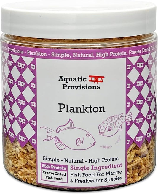 Freeze Dried Plankton Fish Food 1 oz, for Freshwater and Marine Aquarium Fish