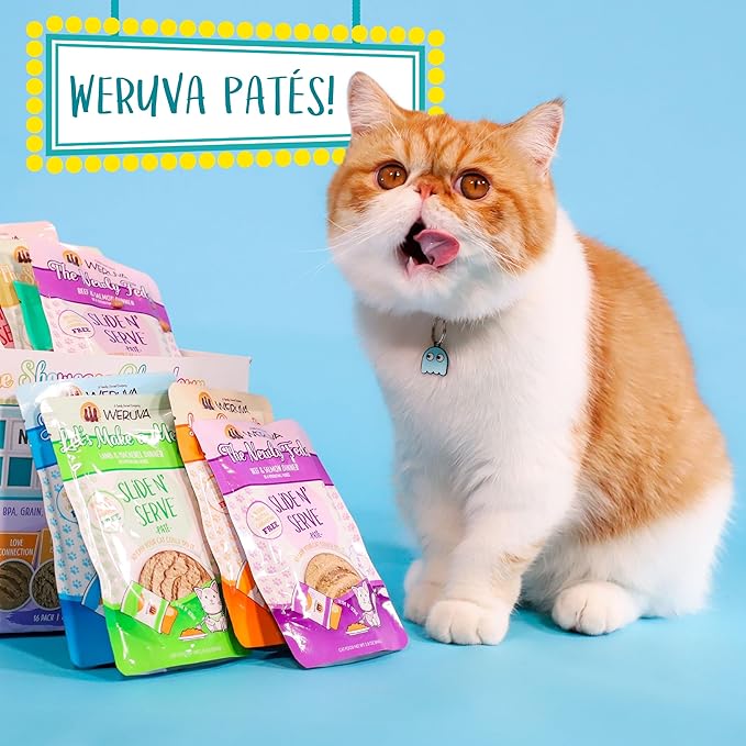 Weruva Slide N' Serve Paté Wet Cat Food, Jeopurrdy Licious Chicken Dinner, 2.8oz Pouch (Pack of 12)