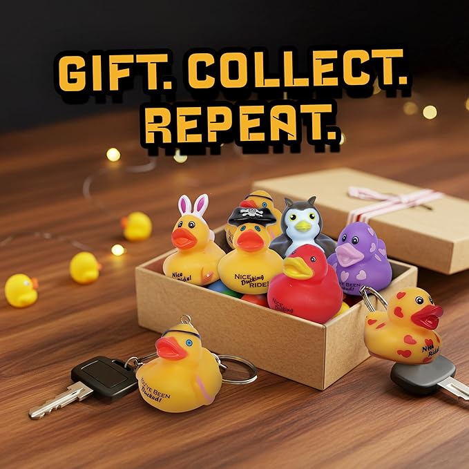 Rubber Ducks with 5 Fun Themed Logos for Jeep Ducking – 25 Pack of Assorted Mini Duckies with Variety Designs for Off-Road Duckers, Trail Gifting, Dashboard and 4x4 Fun, Bulk Rubber Duck for Adults