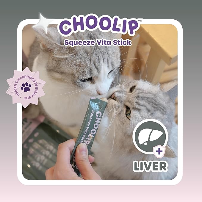 Squeeze Vita Stick Lickable Cat and Dog Treats – 7-Count Liver Support Sticks with Multivitamins, Soft Squeezable Paste for All Life Stages, Supporting Liver Health