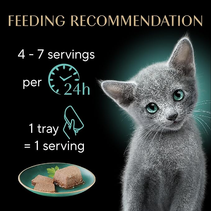 Sheba Perfect Portions Kitten Wet Cat Food Pate Chicken Entree, 2.6 oz. Twin-Pack Trays (24 Count, 48 Servings)