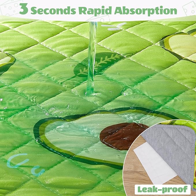2 Pack Guinea Pig Bedding, Washable Guinea Pig Cage Liner Reusable Guinea Pig Mat Waterproof Guinea Pig Bedding for Cage, Super Absorbant Guinea Pig Pee Pads for Small Animals Hamster Rabbit Squirrel