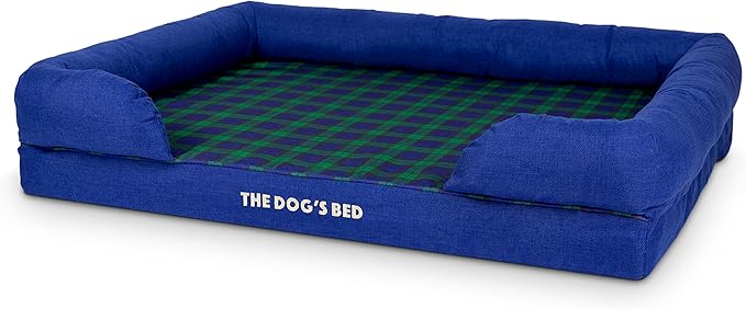 The Dog’s Bed, XL Black Watch Tartan 43.5x34, Memory Foam, Pain Relief: Arthritis, Hip & Elbow Dysplasia, Post Surgery, Lameness, Supportive, Calming, Waterproof Washable Cover, Veterinary Approved