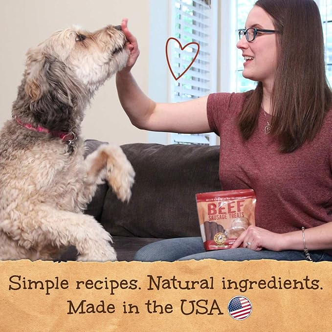 Happy Howie's Sausage Treats - Healthy, Flavorful Slow Cooked Lamb Dog Treats, Natural Ingredients, Hormone Free - Lamb (Pack of 3)