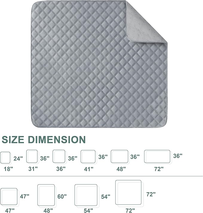 Eterish Reusable Washable Pee Pads for Dogs Large/Extra Large 31'' x 36'' 4 Pack, Absorbent Pet Puppy Dog Training Pads Non-Slip, Waterproof Whelping Potty Pads for Dogs Leak-Proof