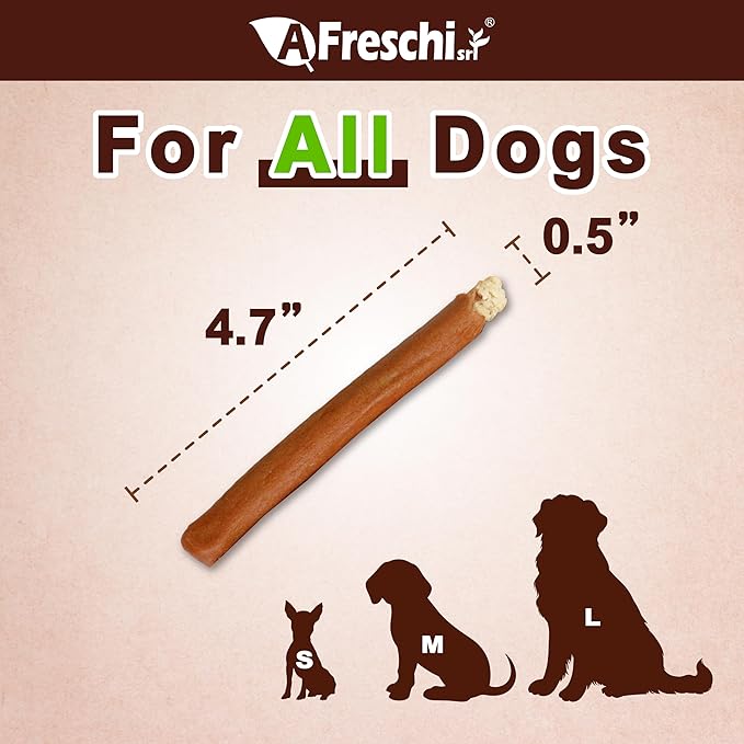 AFreschi Natural Chicken Dipped Rice Sticks 24 oz, All Natural, Grain-Free, High-Protein, Healthy & Easily Digestible, Soft Texture