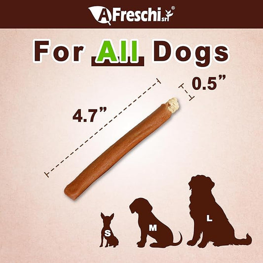 AFreschi Natural Chicken Dipped Rice Sticks 24 oz, All Natural, Grain-Free, High-Protein, Healthy & Easily Digestible, Soft Texture
