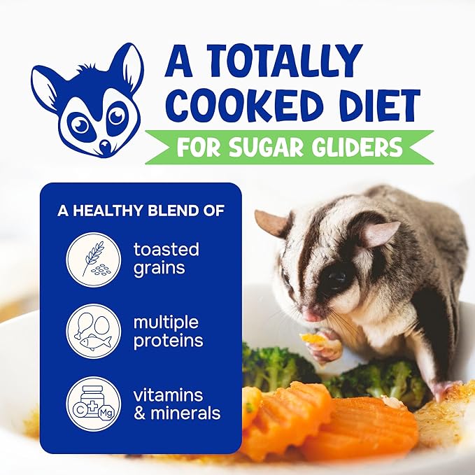 Happy Glider Sugar Glider Food - Fruity Flavor | 3 lbs of Premium Food for Sugar Gliders and Small Animals - 4 Months Supply