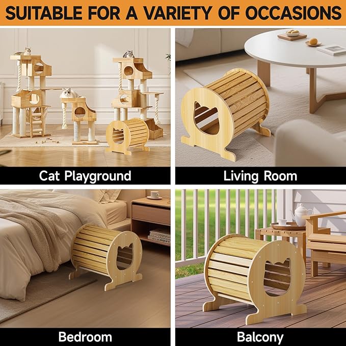 Pine Wood Cat House - Shelter for Cats,Solid Wood Pet Cabin for Cats,Small Dogs,Guinea Pigs.Suitable for Indoor and Outdoor Use. Easy Assembly,Weather-Resistant,Sleek and Versatile Design.