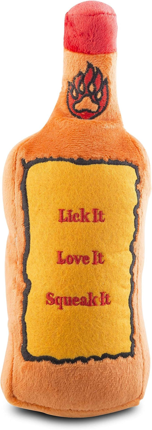 Haute Diggity Dog Furball Cinnamutt Whiskey, Plush Designer Dog Toys with Interactive Squeaker, Stimulating Pet Enrichment, Machine-Washable & Safe Materials for All Breeds, One Size