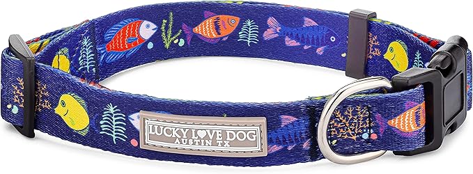 Lucky Love Dog - Adjustable Dog Collar with Easy Click Buckle for Small to Large Ones, Durable, & Comfortable for Male & Female Dogs, Pet Collar for Puppies & Adult Dogs - Mackey, XS