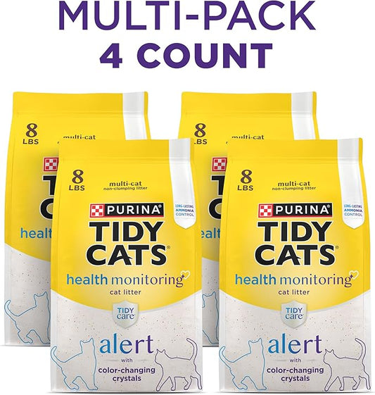 Purina Tidy Cats Tidy Care Alert Cat Health Monitoring Non Clumping Cat Litter with Silica Crystals - 8 lb. Bag