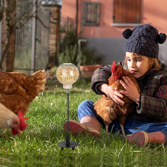 Chicken Peck Toy, Interactive Slow Feed Release Toy for Your Flock, Chicken Slow Feeder for Hens Poultry Birds Entertained(2 Pack)