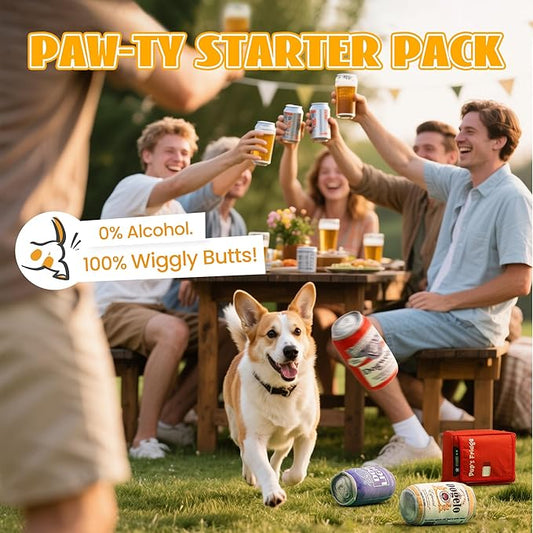 Nocciola 3 Packs Funny Beer Dog Toys with a Fridge, Interactive Hide and Seek Pet Supplies for Small Medium Large Breeds, Squeaky Crinkle Plush Stuffed Chew Toys for Mental Stimulation Anxiety Release