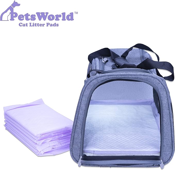 PETSWORLD Cat Pads Refills for Tidy Cats Breeze Litter System for Cat Litter Box, 50 to 400 Pads (50 Count, Unscented)