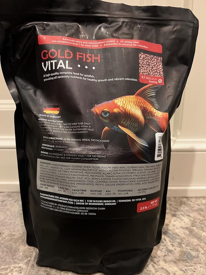 Koi Vital Goldfish Fish Food (2 Pack 2.5lb)