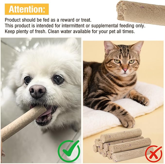 Freeze Dried Duck Stick Cat Treats, High Protein Healthy Treats for Cats & Dogs, Natural Teeth Cleaning Snacks, Gluten& Grain Free (50g)
