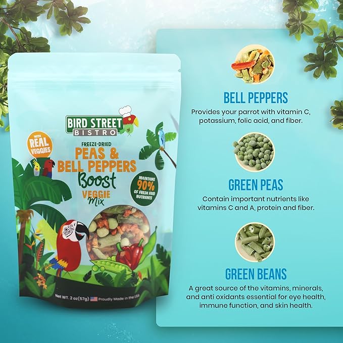 Parrot Food - Parakeet & Cockatiel Food - Cooks in 3-15 min with Natural & Organic Grains, Legumes, Non-GMO Fruits, Vegetables & Health Spices