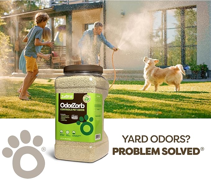 Zeofill Backyard Deodorizer – Eliminates Pet Urine & Poultry Odors for Artificial Turf, Grass, Lawns, Patios, Concrete & Playgrounds | Dog, Cat Litter Box Deodorizer, Chicken Coop Refresher | 4 lbs.