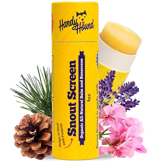SnoutScreen Dog Paw Balm and All-Natural Dog Nose Balm for Dry, Cracked Skin, Dog Itching Skin Relief, Dog Sunscreen, Vet Recommended, Made in USA, Protects Against UVB and UVC Rays, 1 oz