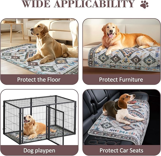 Washable Pee Pads for Dogs, 2 Pack Reusable Puppy Pads Absorbent Training Pads for Dogs Waterproof Dog Mat Non-Slip Whelping Pet Mat