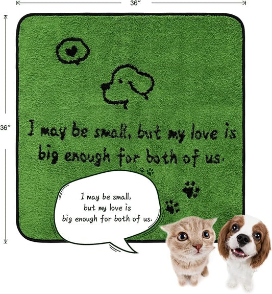 Qeils Reusable Dog Pee Pads, 2 Pack Super Absorbent & Leakproof Washable Puppy Pads with Soft Green Top Layer, for Potty Training, Crates, Couch, Car Seats & Pet Beds, 36"x 36"