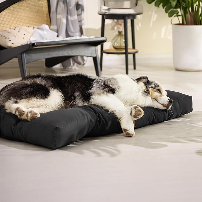 Bedsure XXL Dog Bed - Washable Giant Pet Bed Mattress with Oxford Fabric, Water Resistant Dog Pillow for Crate, 47x35x4, Black