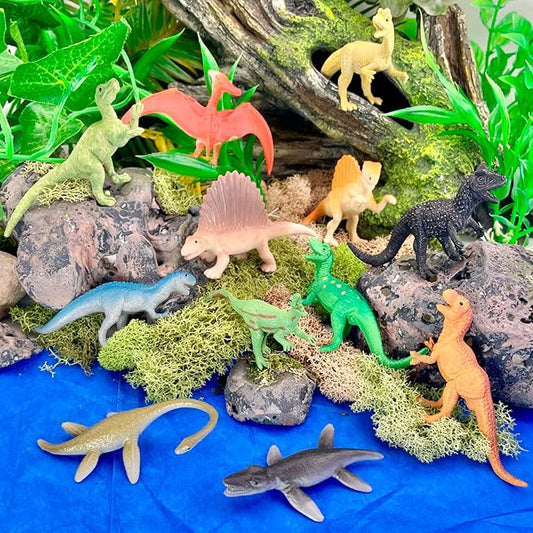 Safari Ltd. Carnivorous Dinosaurs TOOB - Set of 12 Mini Figurines Featuring T-Rex, Spinosaurus, Utahraptor, Allosaurus, Pteranodon, & More - Educational Toy Figures for Boys, Girls & Kids Ages 3+