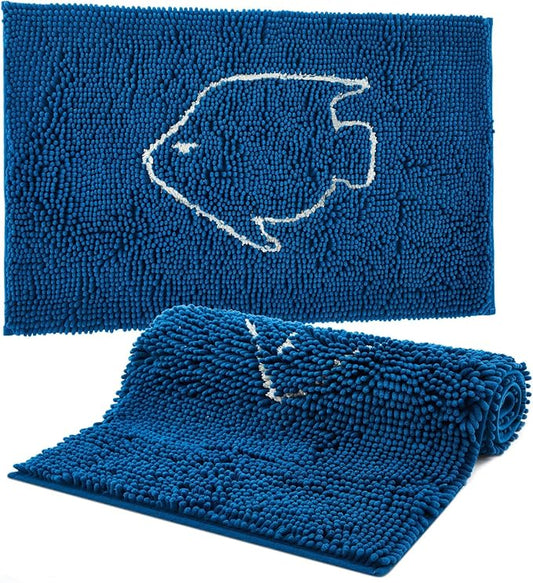 Aquarium Mat, 20x36 Inch Large Fish Tank Cleaning Pad, Super Absorbent Chenille Sponge Pad, Protects Furniture from Water & Scratches, Decorative Floor Mat for Fish Hobbyists